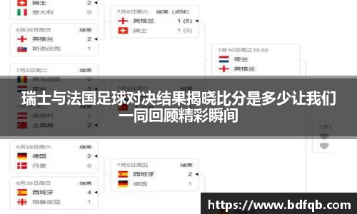 瑞士与法国足球对决结果揭晓比分是多少让我们一同回顾精彩瞬间